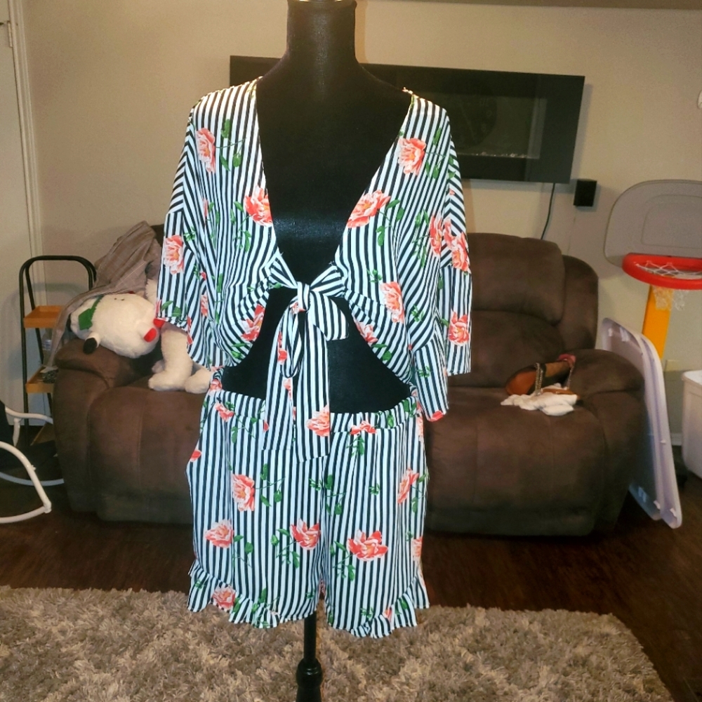Floral short set